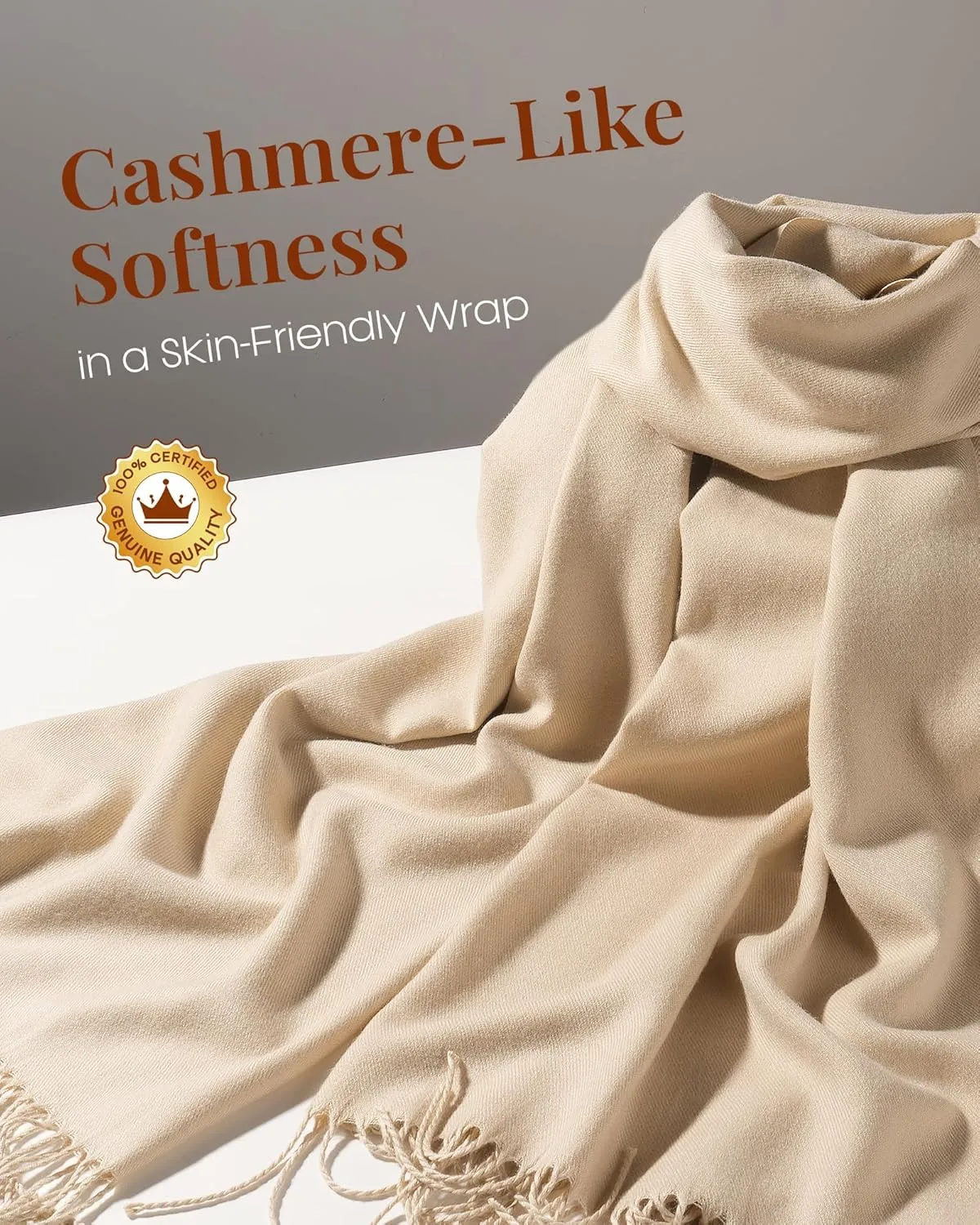 FURTALK Scarf for Women Winter Pashmina Shawl and Wraps Cashmere Feel Scarves for Evening Dresses Wedding Party