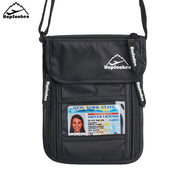Hopsooken Travel Neck Pouch Bag Passport Organiser Holder Rfid Blocking Passports Phone Protecting Organizer Accessories Bag HS167