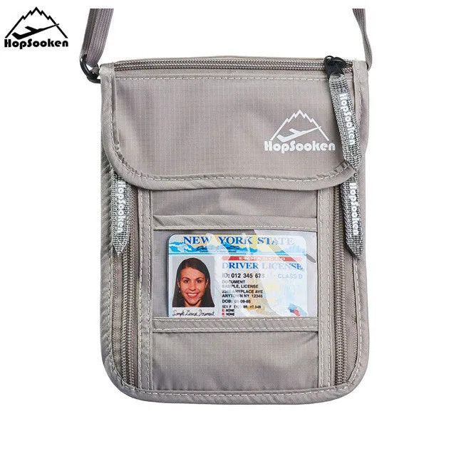 Hopsooken Travel Neck Pouch Bag Passport Organiser Holder Rfid Blocking Passports Phone Protecting Organizer Accessories Bag HS167