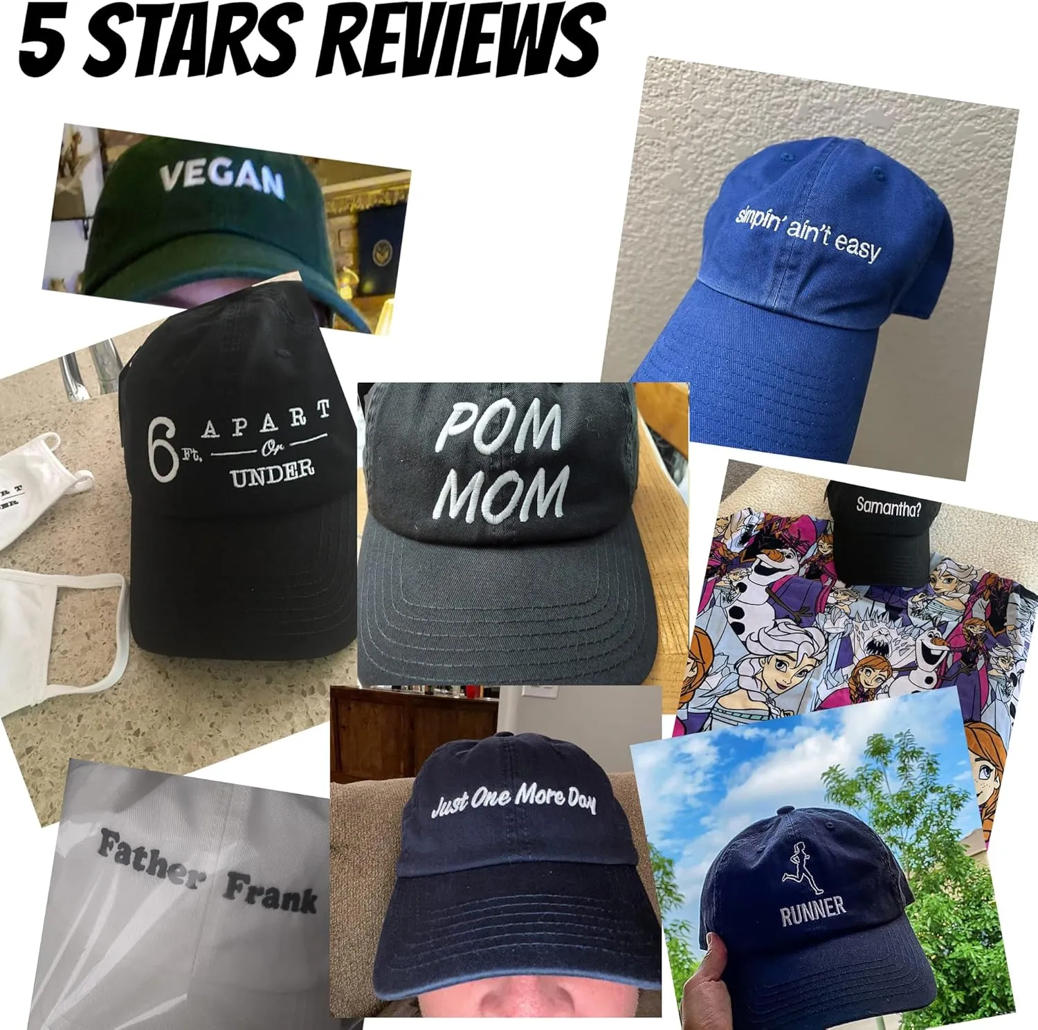 INK STITCH Customized Monogrammed Personalized Cotton Baseball Cap -Various Options