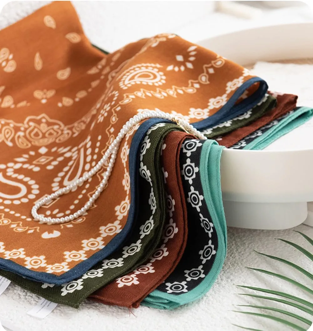 K-Elewon Women Medium Square Scarf Head Scarf Neck Scarf Hair Scarf Head Sleeping Wraps Bandana Scarfs for Women