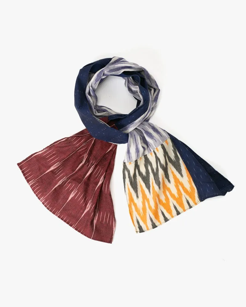Kiriko Original Scarf, Indian Kasuri, Patchworked, #2
