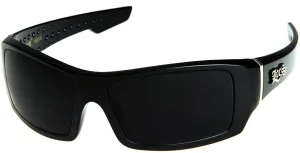 Locs Men's Rectangular Hardcore Wrap 63mm Sunglasses