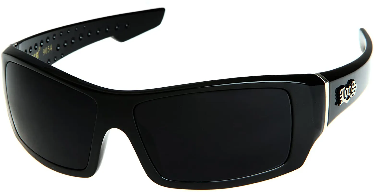 Locs Men's Rectangular Hardcore Wrap 63mm Sunglasses