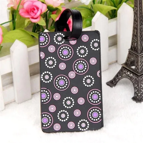 Luggage Tag Suitcase Identifier for Travel - Circle Design