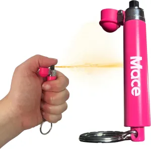 Mace Brand KeyGuard Mini Model Pepper Spray, 0.14 oz, 5 Feet Range, Max Strength 10% OC Formula, Long Lasting UV Dye, Flip Top Safety Cap, Self Defense Pepper Spray for Women & Men