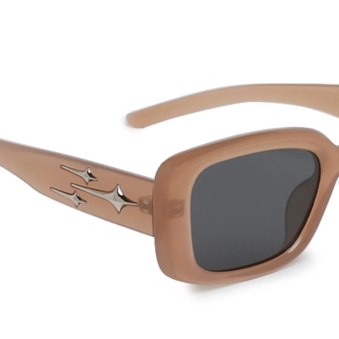 Metallic Stars Rectangular Sunglasses