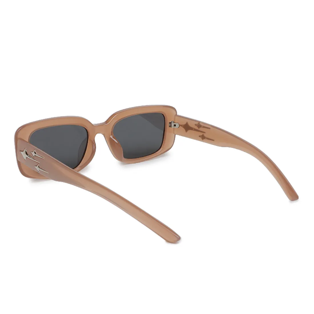 Metallic Stars Rectangular Sunglasses