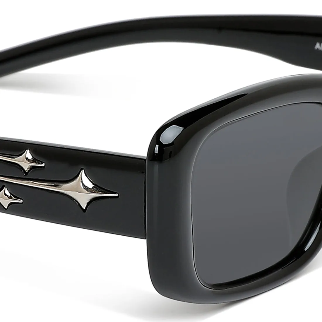 Metallic Stars Rectangular Sunglasses