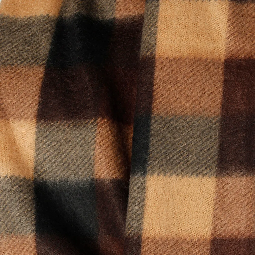 Minky Accessories Men's 2 Fleece Plaid Fringed Scarves