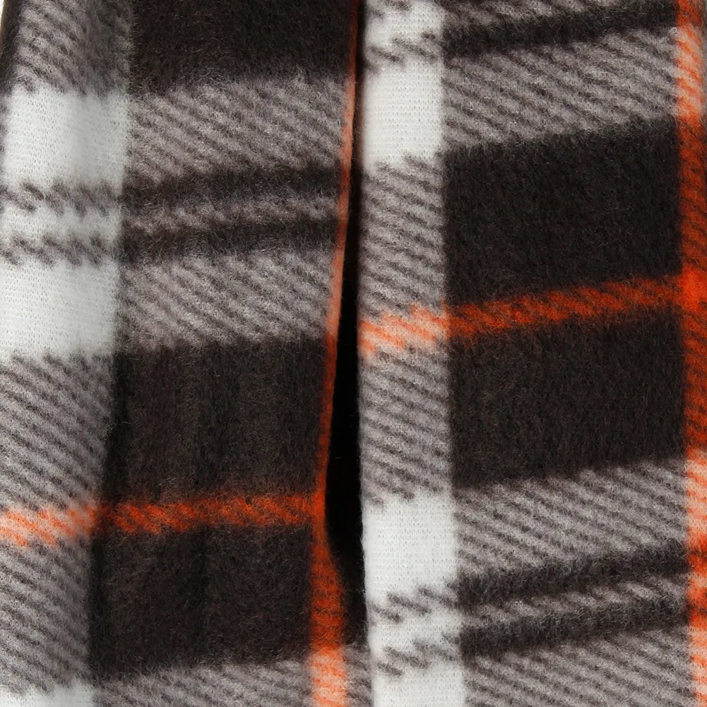 Minky Accessories Men's 2 Fleece Plaid Fringed Scarves
