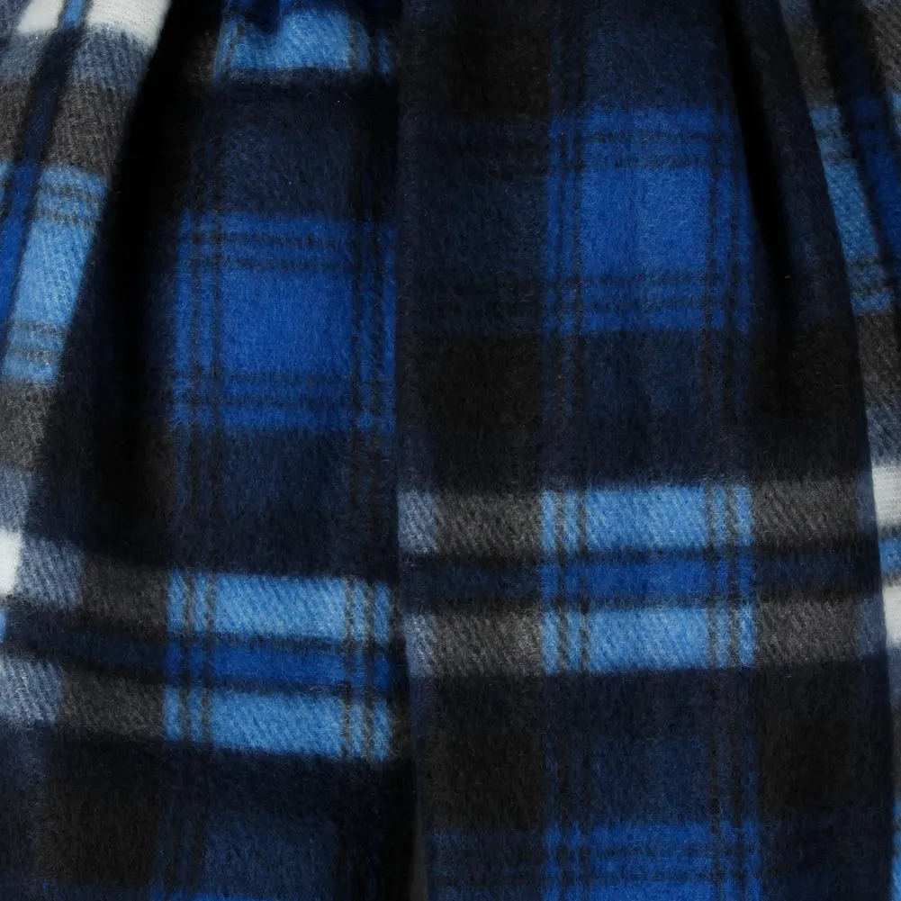 Minky Accessories Men's 2 Fleece Plaid Fringed Scarves