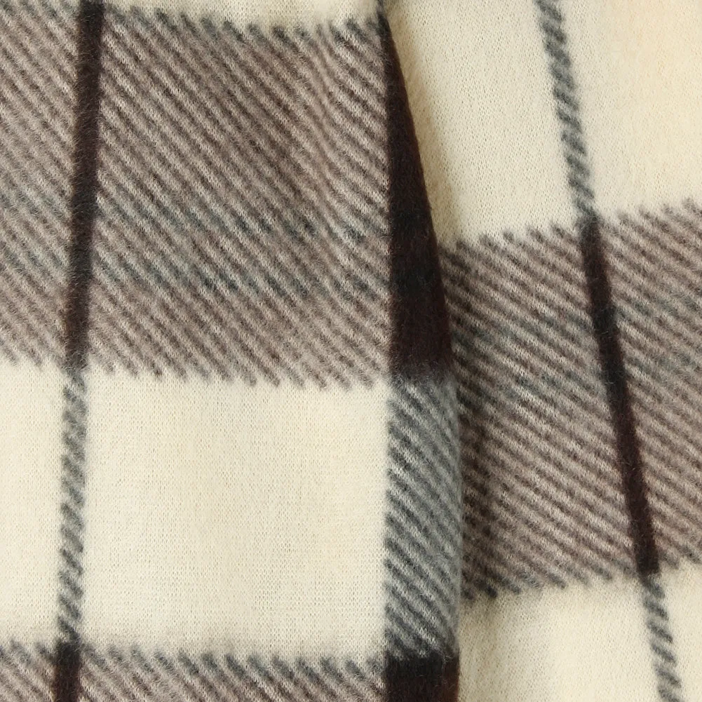 Minky Accessories Men's 2 Fleece Plaid Fringed Scarves