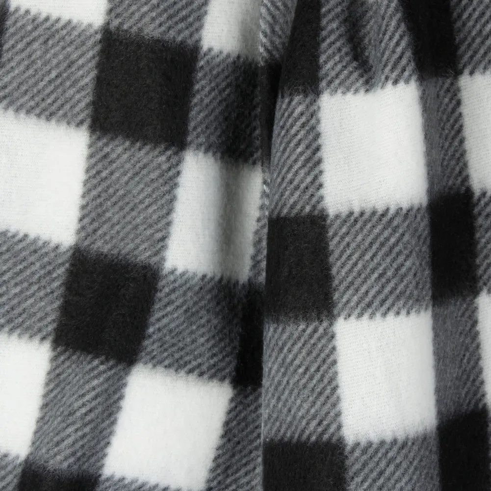 Minky Accessories Men's 2 Fleece Plaid Fringed Scarves