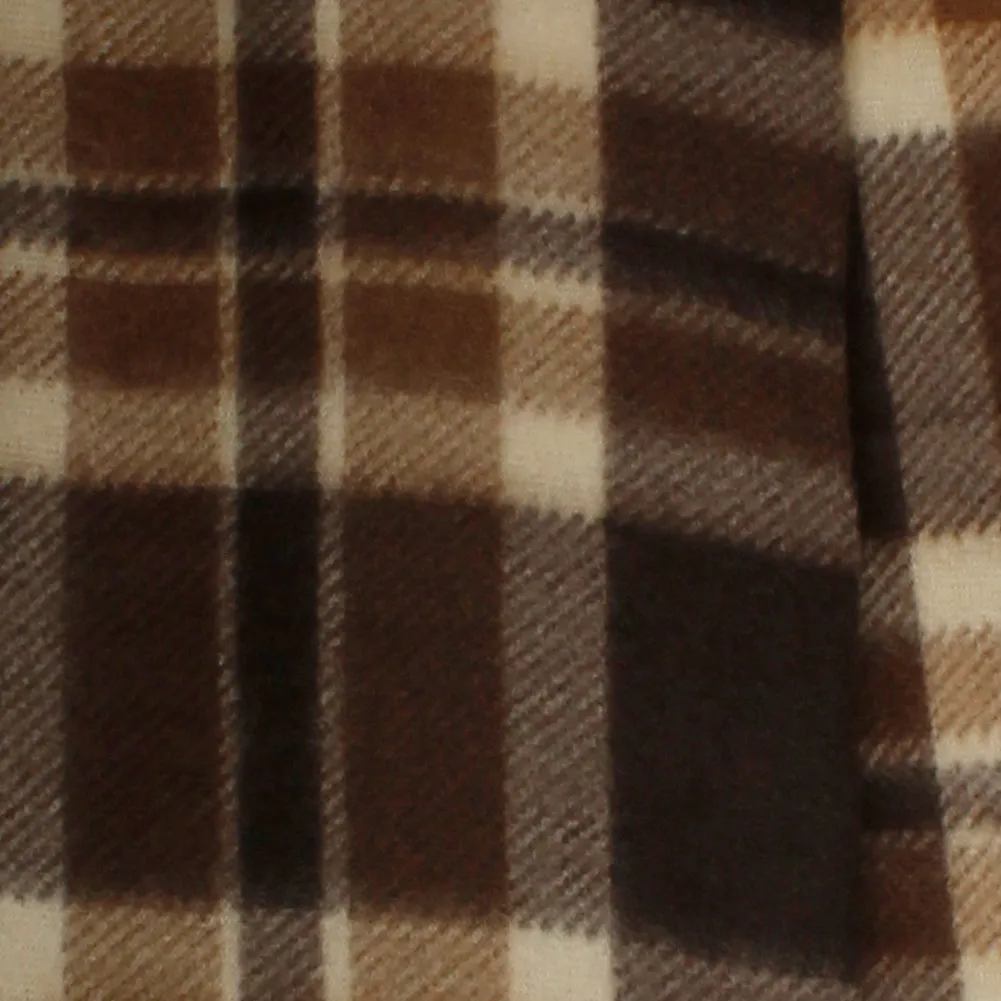 Minky Accessories Men's 2 Fleece Plaid Fringed Scarves