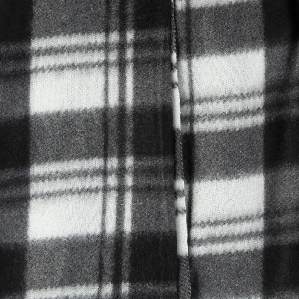 Minky Accessories Men's 2 Fleece Plaid Fringed Scarves
