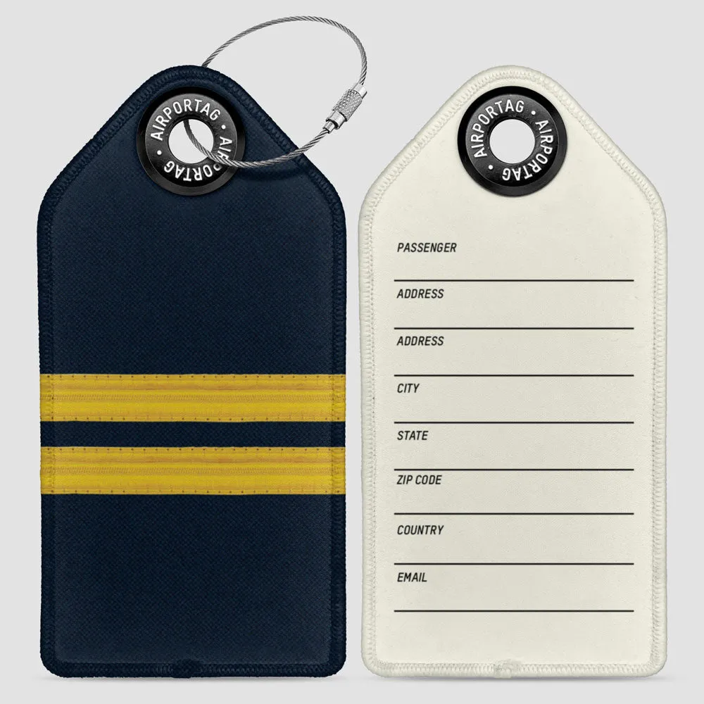 Navy Pilot Stripes - Luggage Tag