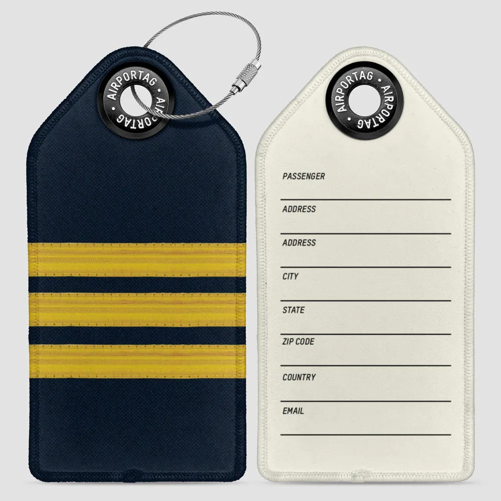 Navy Pilot Stripes - Luggage Tag