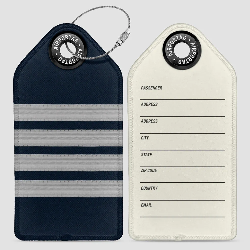 Navy Pilot Stripes - Luggage Tag