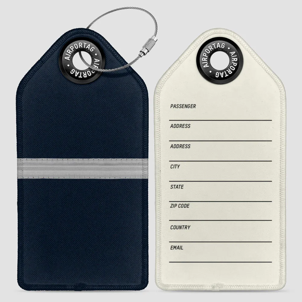 Navy Pilot Stripes - Luggage Tag