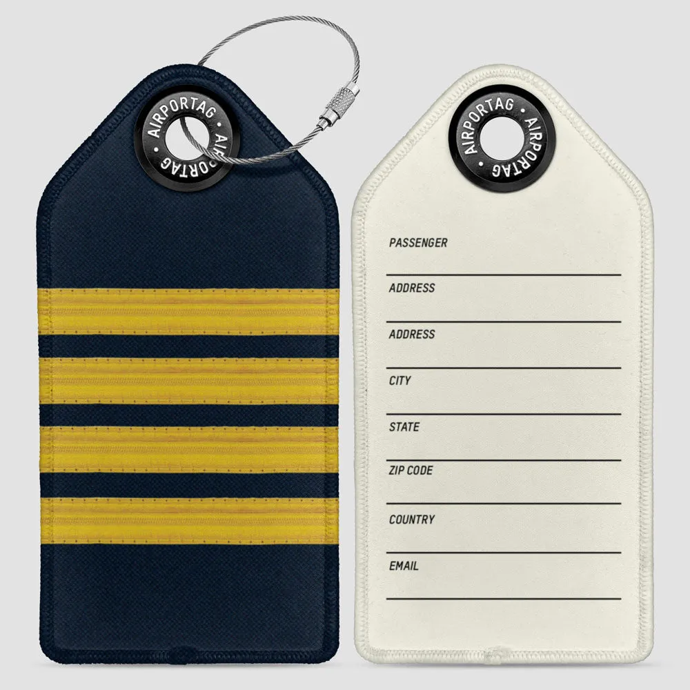 Navy Pilot Stripes - Luggage Tag