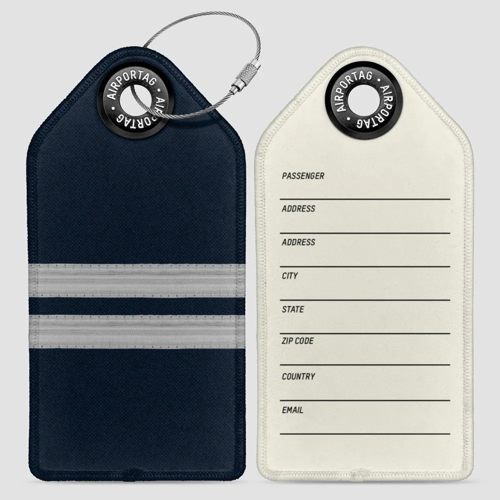 Navy Pilot Stripes - Luggage Tag
