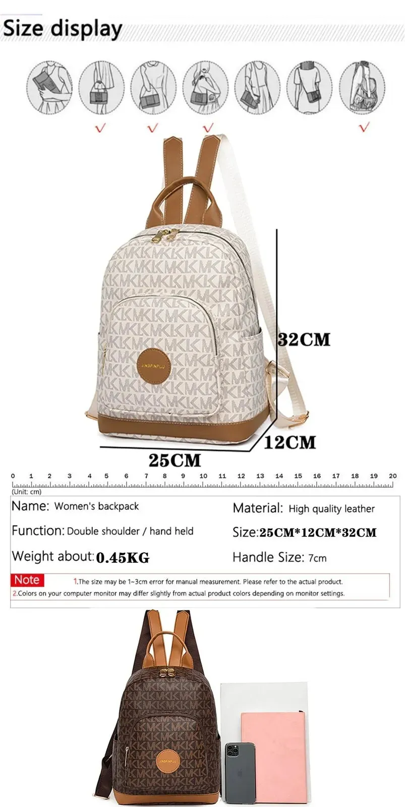 NEW Famous Retro Print Backpack Large Anti Theft Anti Splash Backpack Synthetic! Unbranded