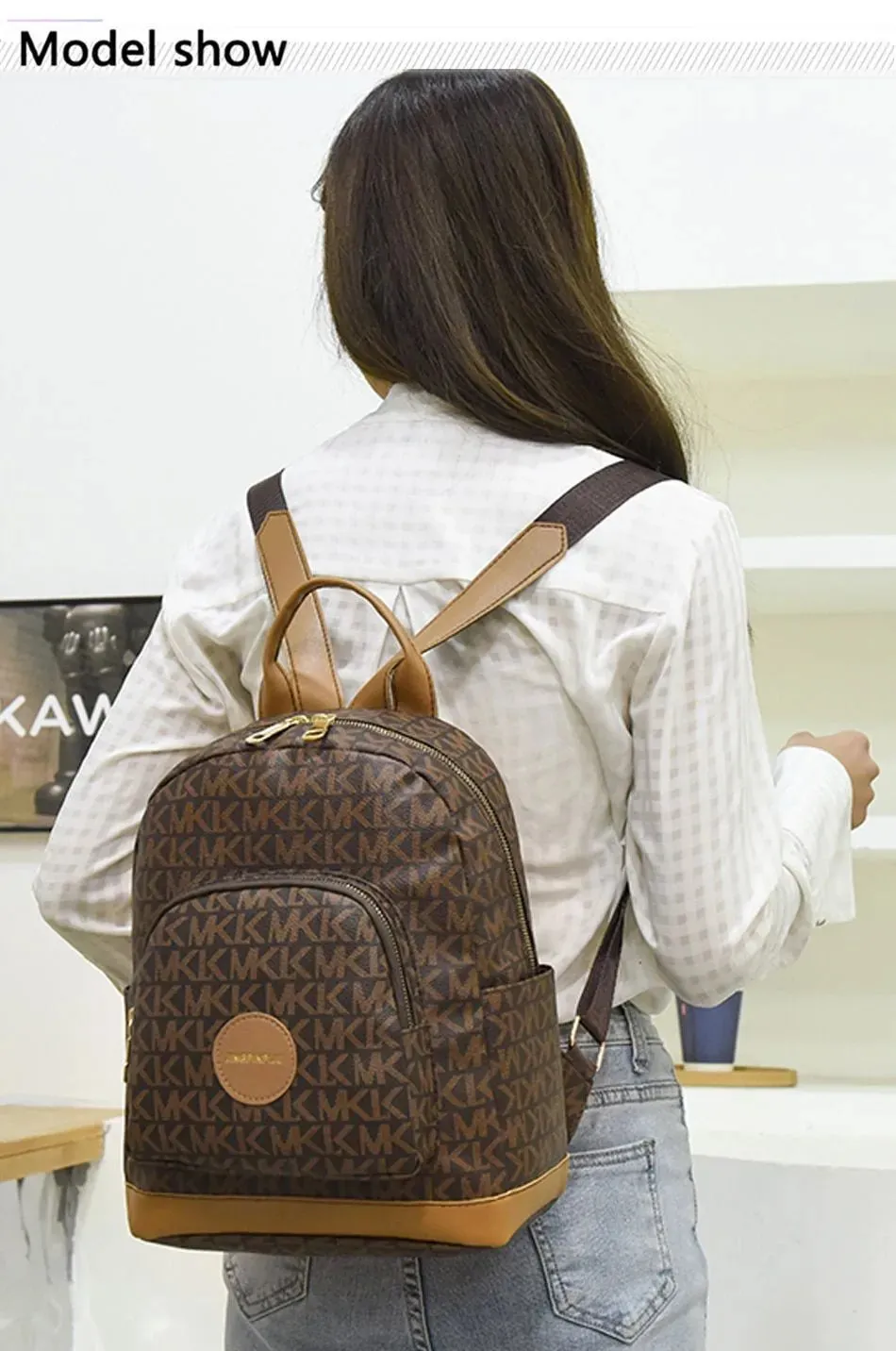NEW Famous Retro Print Backpack Large Anti Theft Anti Splash Backpack Synthetic! Unbranded