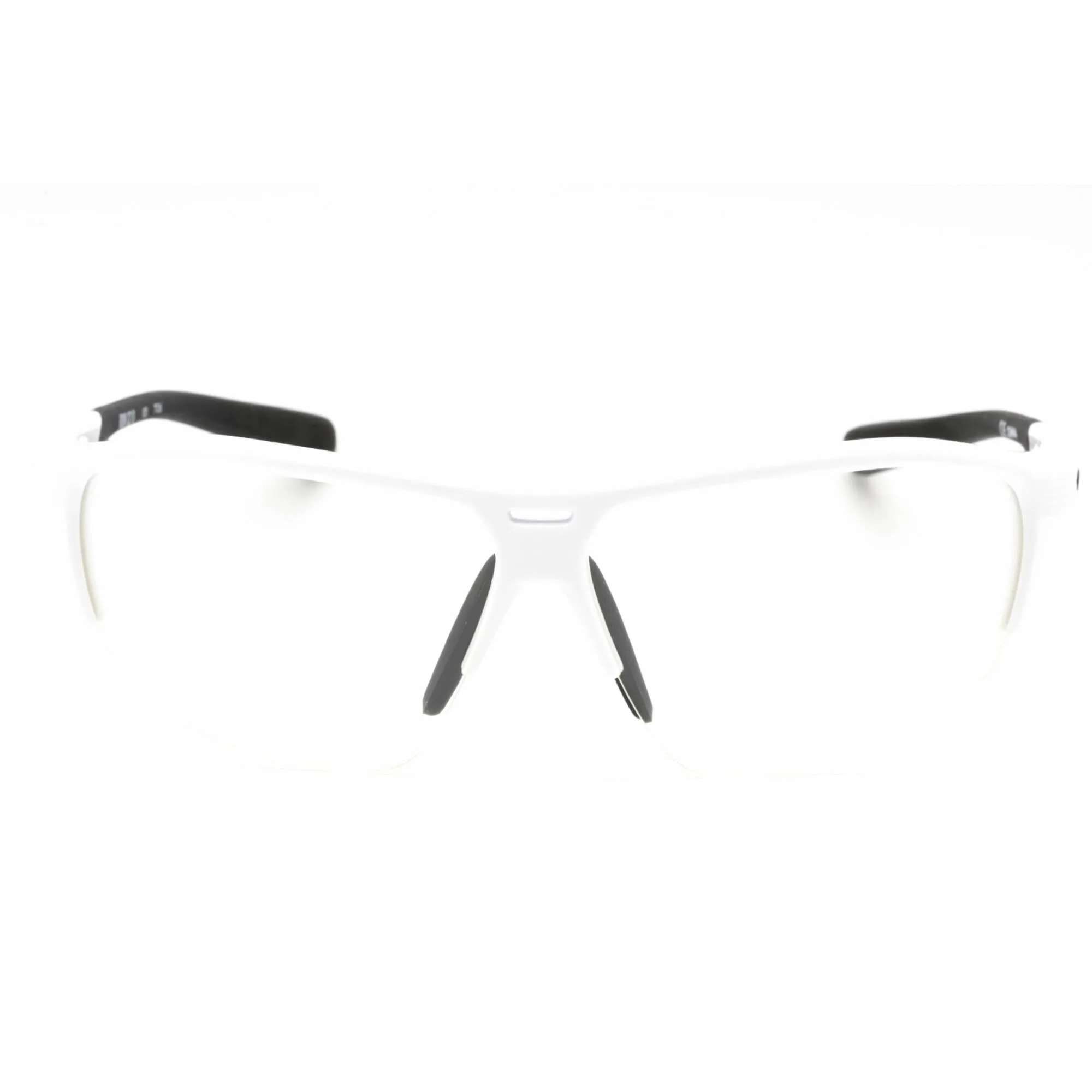 Nike Men's Sunglasses - White/Black Sport Wraparound Half Rim Frame | RUN X2 D 101