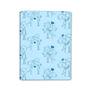 Passport Cover Holder Travel Wallet Case- Blue Cupple