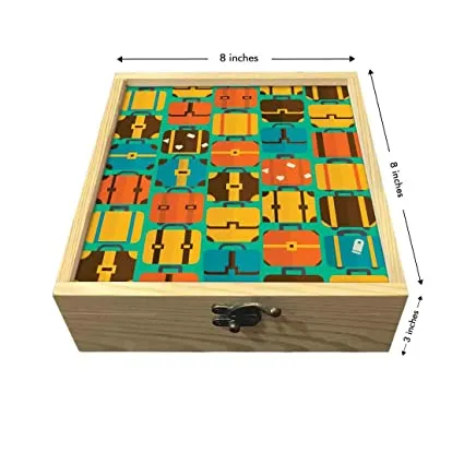 Passport Cover Luggage Tag Wooden Gift Box Set - Travel Bag