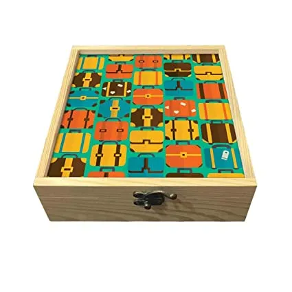 Passport Cover Luggage Tag Wooden Gift Box Set - Travel Bag