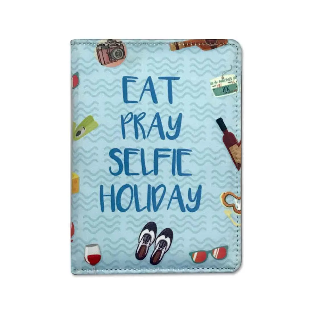 Passport Cover Wallet Travel Accessory - Eat Pray Selfie Holiday