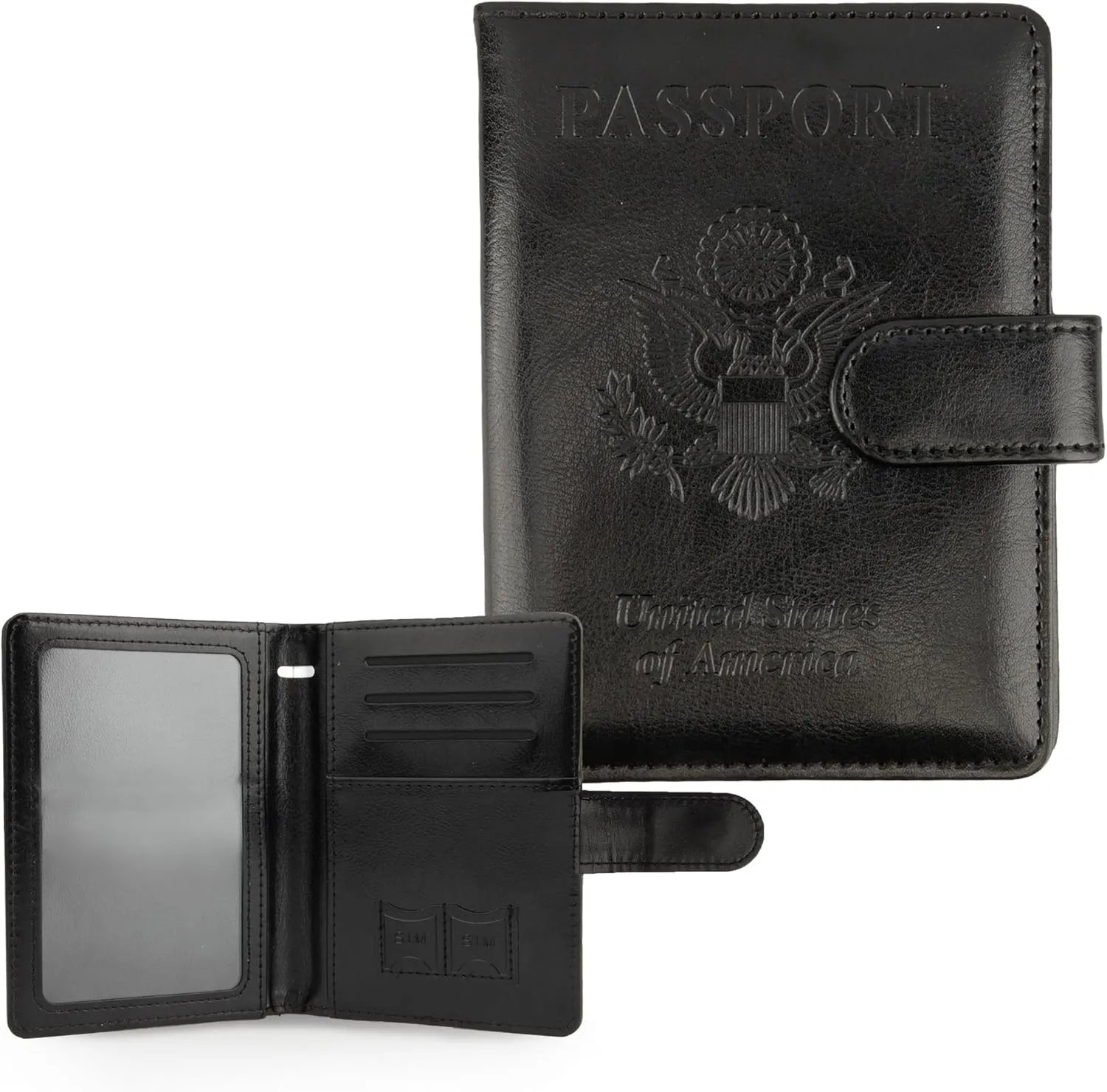 Passport Holder for Travel, Leather Passport Holder, RFID Passport Cover Passport Wallet Premium Passport Case with Card Holder & Pen Slot Travel Must Haves Essentials for Women Men (Black)