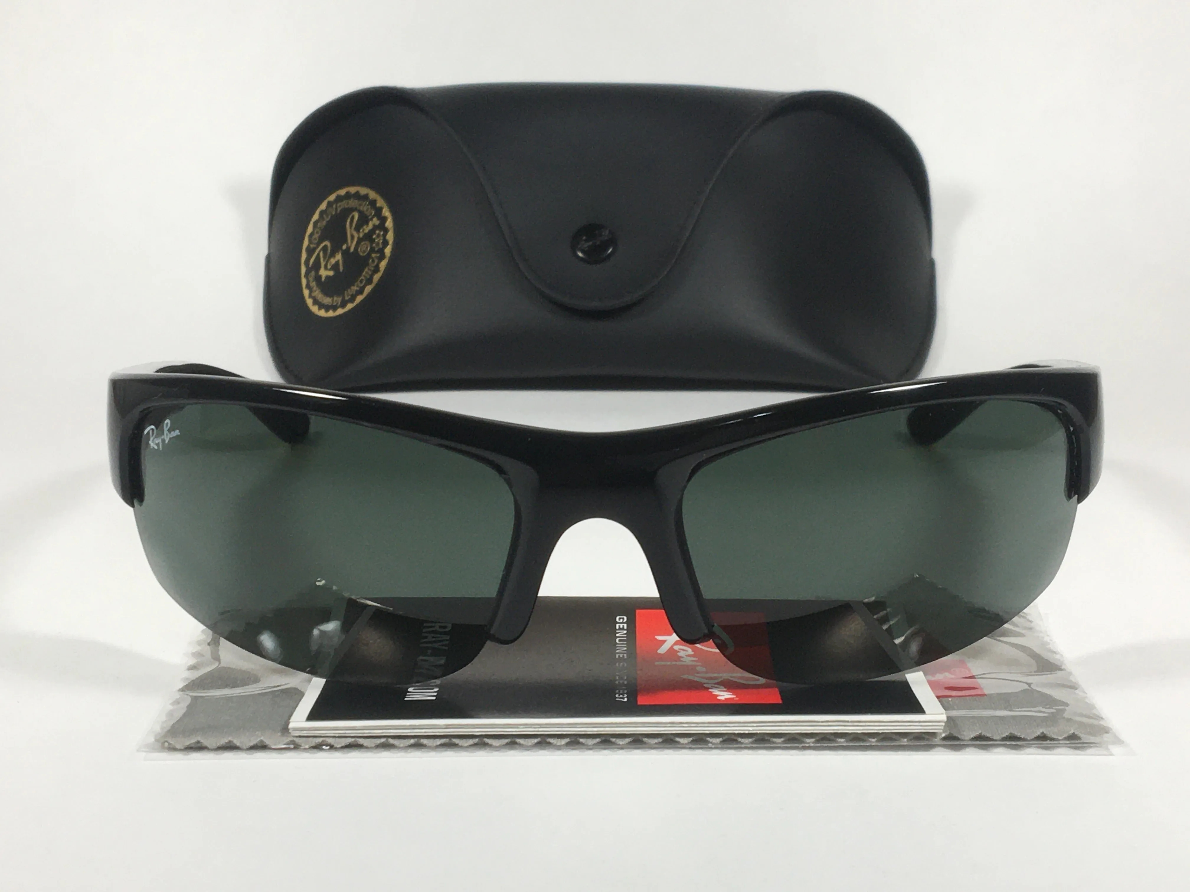 Ray-Ban Active Lifestyle Sunglasses RB4173 601/71 Sport Wrap Black Green Lens
