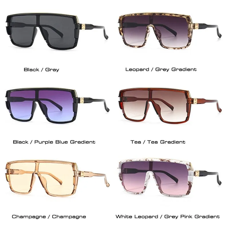 RETRO FASHION Oversized Square Gradient SUNGLASSES UV400