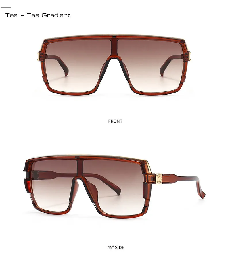 RETRO FASHION Oversized Square Gradient SUNGLASSES UV400