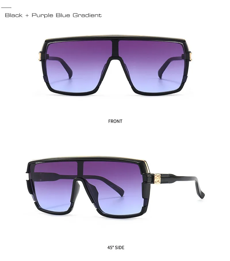RETRO FASHION Oversized Square Gradient SUNGLASSES UV400