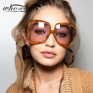 Retro Vintage Square Oversized Sunglasses