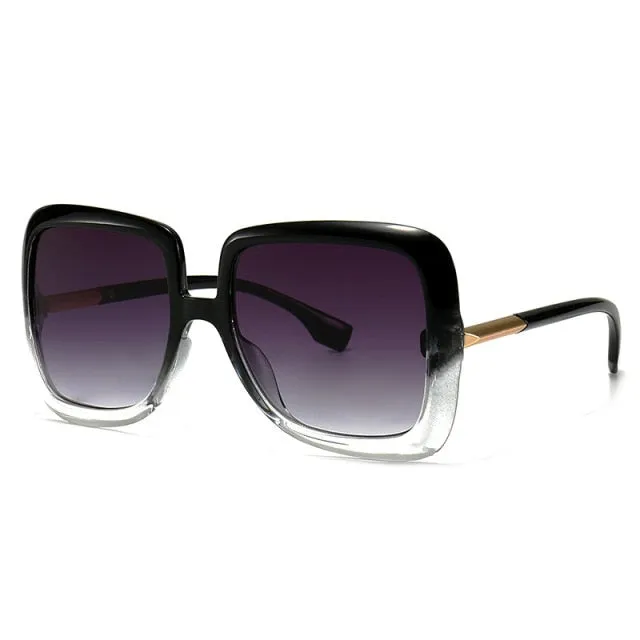 Retro Vintage Square Oversized Sunglasses