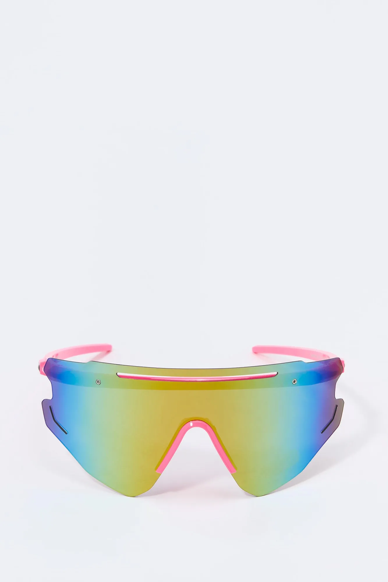 Rimless Sport Shield Sunglasses