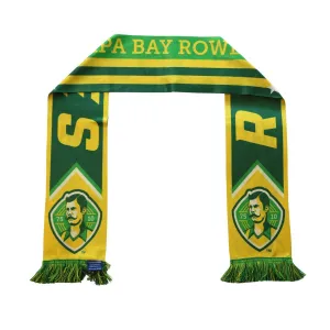 Rowdies Green and Yellow Split Crest Scarf