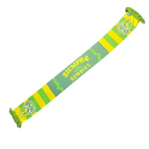 Rowdies Siempre Green and Yellow Dual Sided Striped Scarf