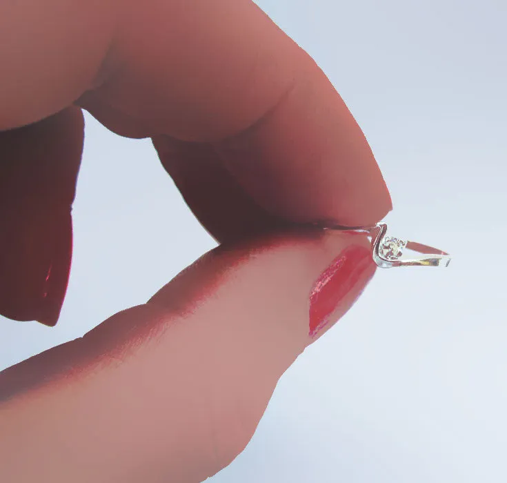 Serendipity Toe Ring with Cubic Zirconia