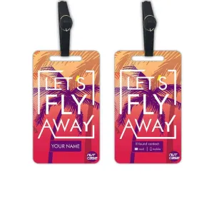 Set of 2 Personalised Travel Luggage Tags for Ideal for Travel - Fly