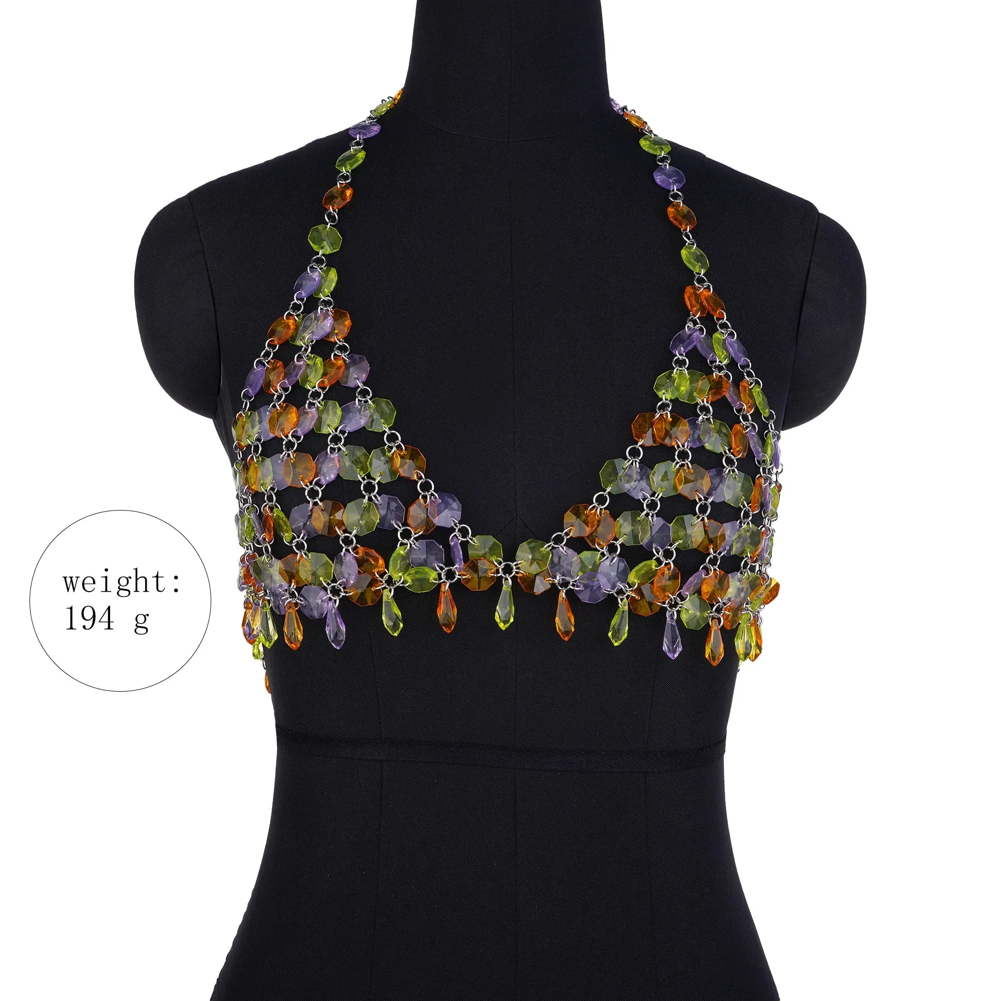 Sexy Acrylic Crystal Bra Party Body Chain