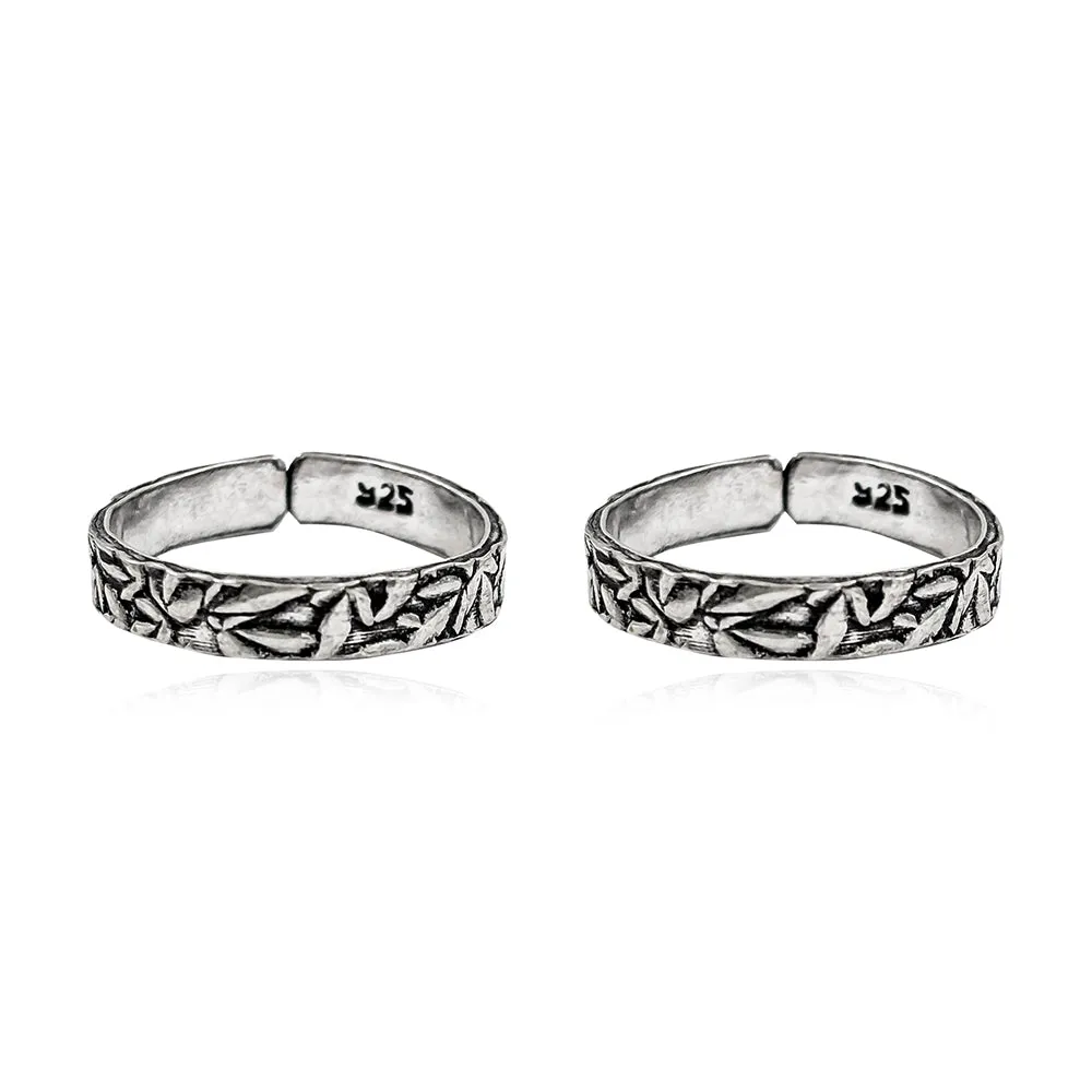 Silver Starry Night Toe Rings