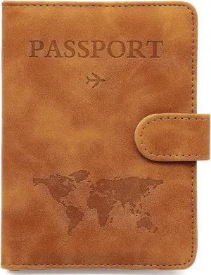Sizobi Passport Holder Covers Case, Passport Holder for Travel Essentials, RFID Blocking Leather International Travel Must Haves Travel Accessories for Women Men, Cruise Ship Essentials, Travel Gifts