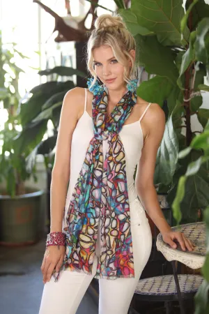 Stained Glass Cotton Modal Scarf