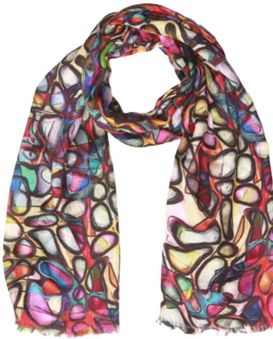 Stained Glass Cotton Modal Scarf